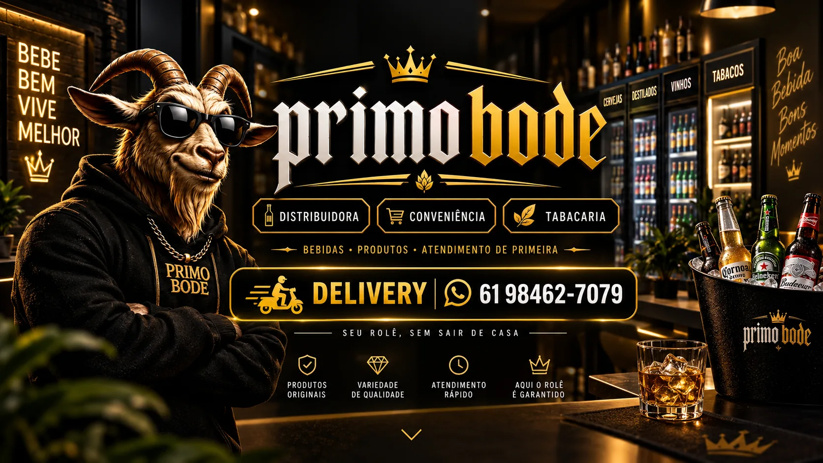 Primo Bode Distribuidora, conveniência e tabacaria com delivery